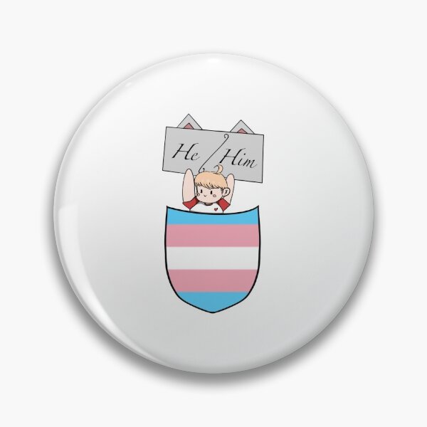 Item preview, He/Him Trans Pronouns Pocket designed and sold by bystandrrr.