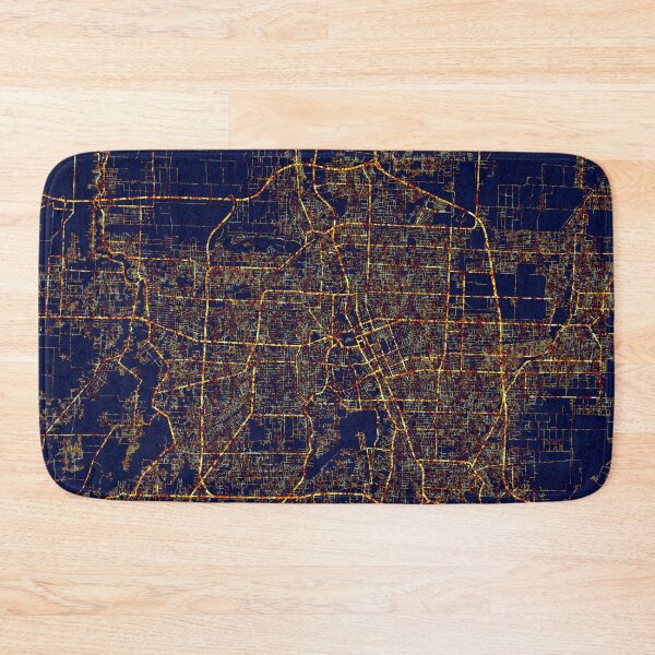 Item preview, Medan, Sumatra, Indonesia Map - City At Night designed and sold by deMAP.