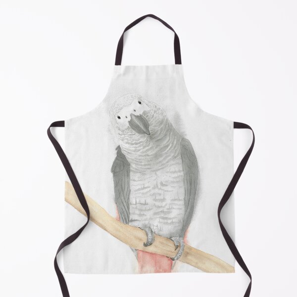 Item preview, Copy of gris d'Afrique watercolor african grey parrot designed and sold by L'Atelier Oranjade.