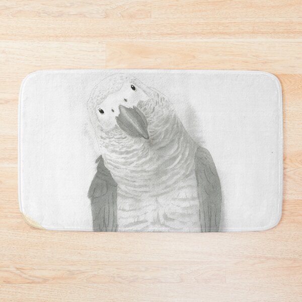 Item preview, Copy of gris d'Afrique watercolor african grey parrot designed and sold by L'Atelier Oranjade.