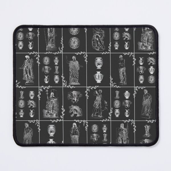 Item preview, Silver ancient Greek Olympian gods mythological figures pattern designed and sold by CynthiaGraphics.