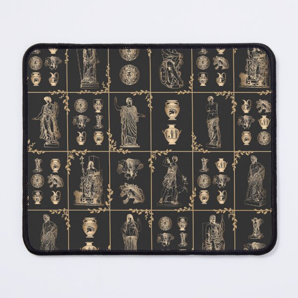 Item preview, Gold ancient Greek Olympian gods mythological figures pattern designed and sold by CynthiaGraphics.