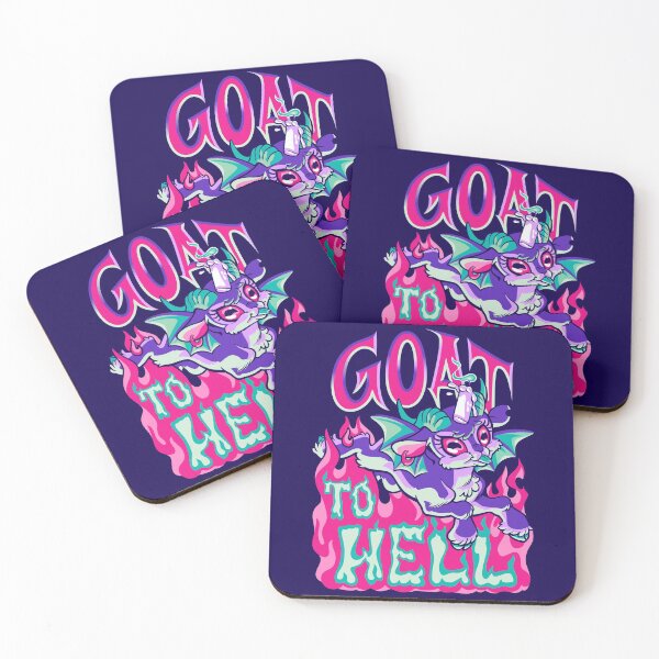 Item preview, Goat To Hell ~ Cute Satanic Baby Goat designed and sold by ctkrstudio.