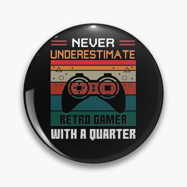 Artikelvorschau, Unterschätze niemals Retro Gamer mit einem Viertel - Retro Vintage Classic T-Shirt-Design entworfen und verkauft von Prince - Bestseller ★★★★★.