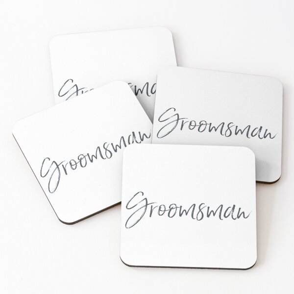 Item preview, Groomsman - contemporary handwriting designed and sold by hardscuffle.