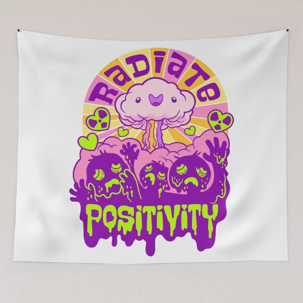 Item preview, Radiate Positivity ~ Toxic Positivity Mushroom Cloud designed and sold by ctkrstudio.