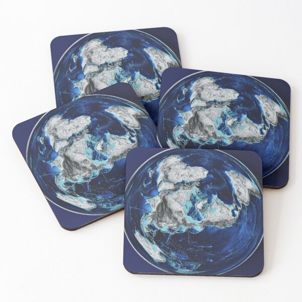 Item preview, World elevation map (EPSG:3571) designed and sold by joewdavies.