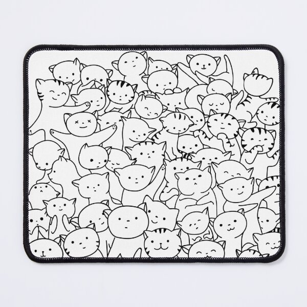 Item preview, A Bunch of Kitty's Making Huge Pile Of Cute Cats (Simple Black Design) designed and sold by PandaSoul.