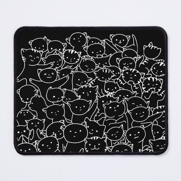 Item preview, A Bunch of Kitty's Making Huge Pile Of Cute Cats (Simple White Design) Cat Pattern designed and sold by PandaSoul.