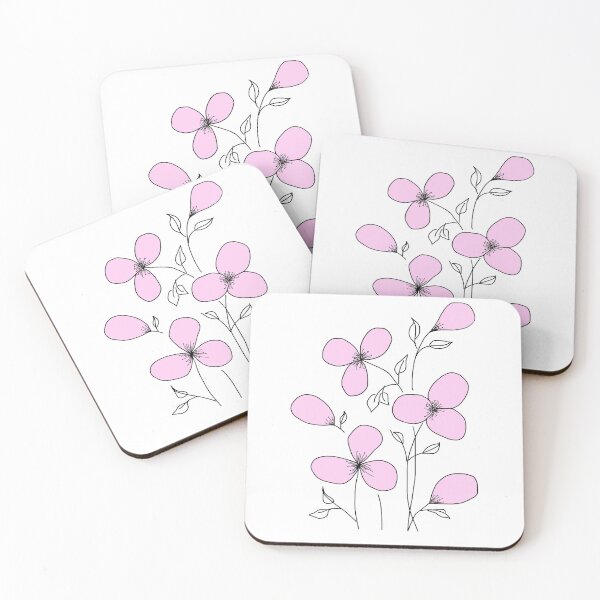 Item preview, Delicate Tulips. Bloom small. Pink flowers with leaves graphic drawing with watercolor elements. designed and sold by ZheltakovaIana.