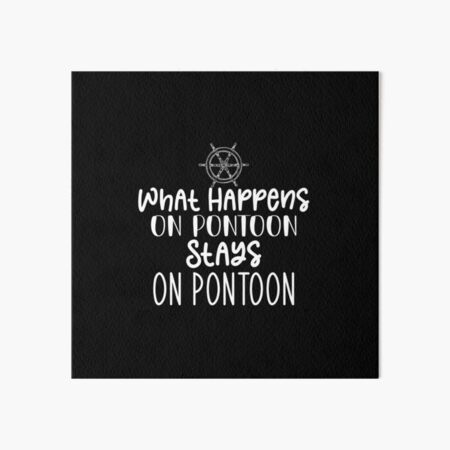 Pontoon Boat Gift Sailing What Happens on Pontoon Stays on the Rug by  PNMerch