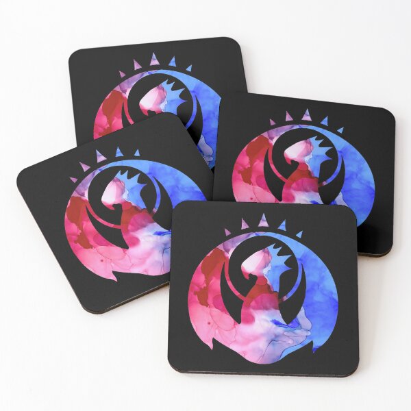 Item preview, MTG Izzet League Ravnica Guild Insignia Logo Black Background designed and sold by GingerCatGifts.