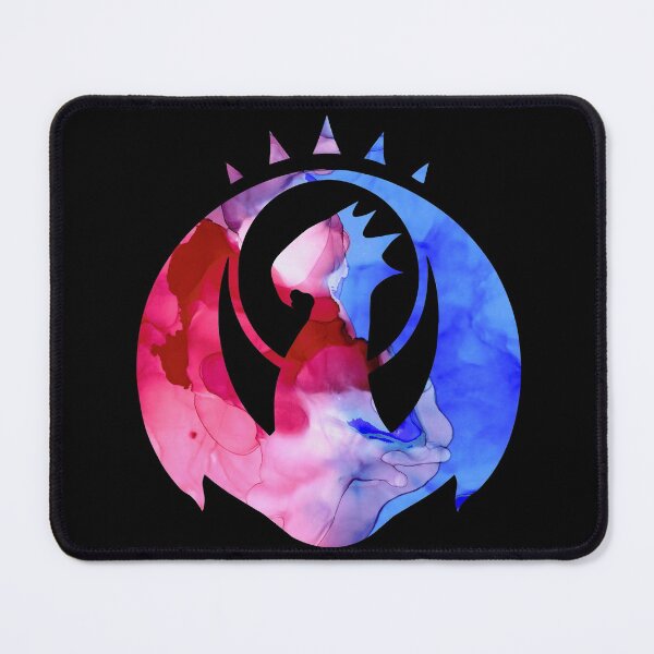 Item preview, MTG Izzet League Ravnica Guild Insignia Logo Black Background designed and sold by GingerCatGifts.