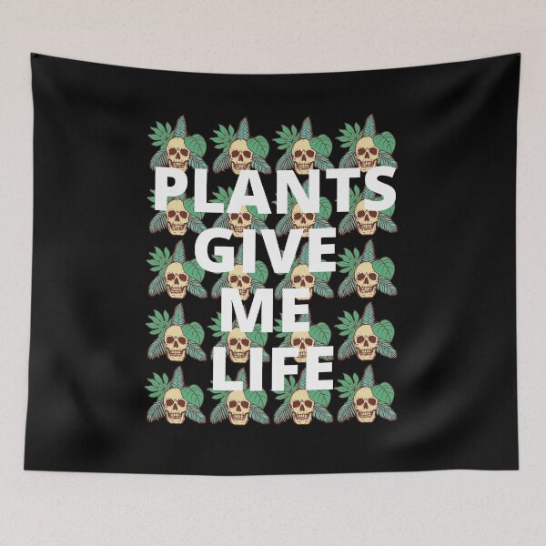 Item preview, Plants Give Me Life Skull Foliage  designed and sold by Vegginitup.