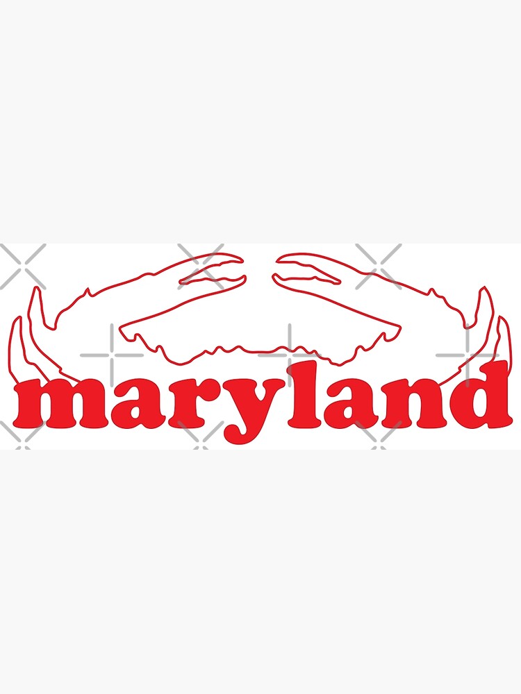 Disover Maryland Crab Rising Premium Matte Vertical Poster