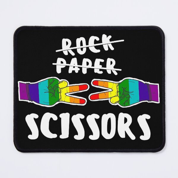 Item preview, Rock Paper Scissors LGBT-Q Gay Pride Proud Ally Rainbow Flag designed and sold by NUMAcreations.