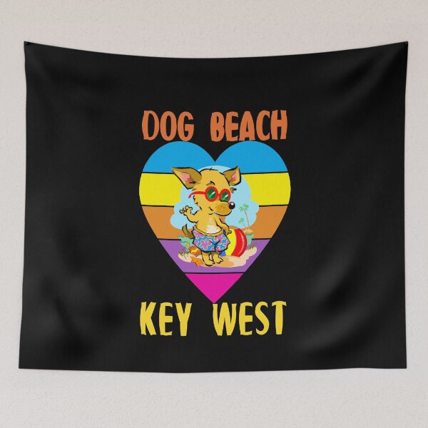 Item preview, Dog Beach Key West Florida Keys Cute Dog Rainbow Heart designed and sold by KeysTreasures.