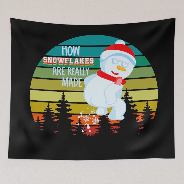 Item preview, FUNNY retro snowman How snowflakes are really made - FUNNY Christmas snowman  designed and sold by Designs Of all kinds.