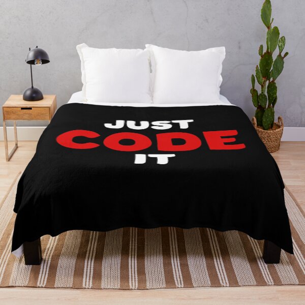 Aperçu de l'œuvre JUST CODE IT programmeur de codeur nerd ordinateur j'aime coder une idée cadeau sympathique et amusante créée et vendue par ELPRONTO-DESIGN.