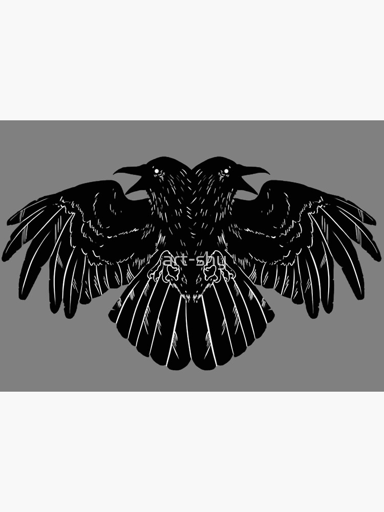 "Two-Headed Crow" Art Print for Sale by art-shy | Redbubble