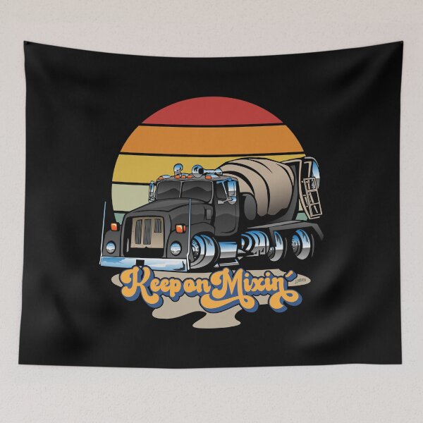 Item preview, Keep on Mixin’ Retro Concrete Cement Mixer Truck Cartoon designed and sold by hobrath.