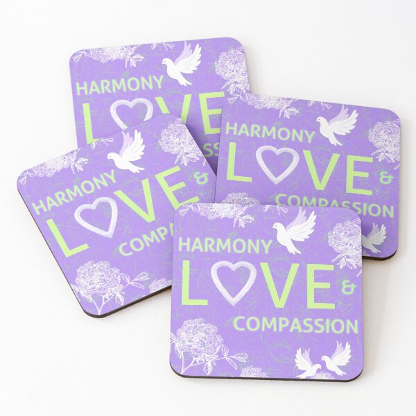 Item preview, Harmony love & compassion/ Positive/Pigeon /Peony flower designed and sold by EglesCreations.