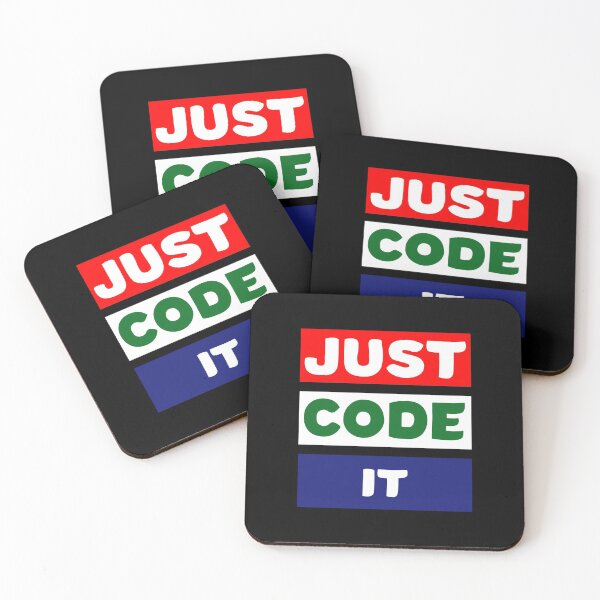 Item preview,  JUST CODE IT coder programmer nerd computer i love coding funny friendly gift idea designed and sold by ELPRONTO-DESIGN.