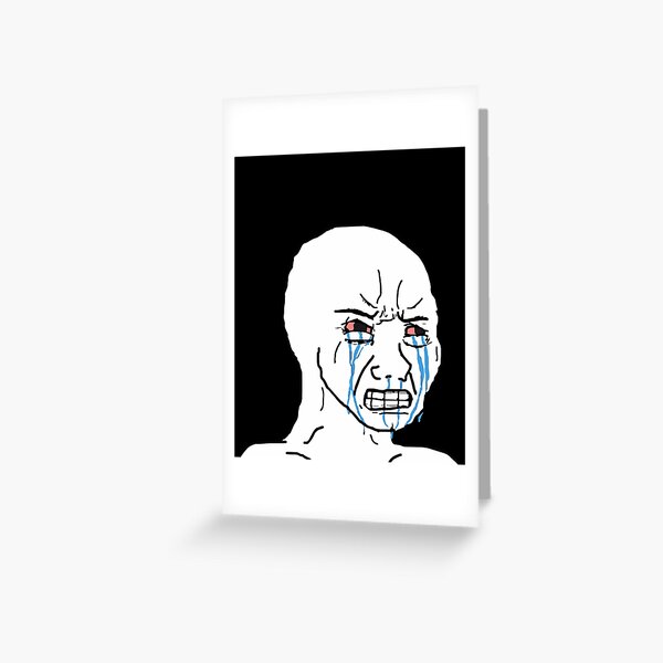 crying with mask meme Greeting Card for Sale by Heart-and-Skull