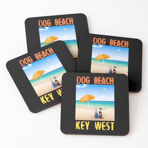 Item preview, Dog Beach Key West Florida Keys Child and Dog Under Umbrella designed and sold by KeysTreasures.