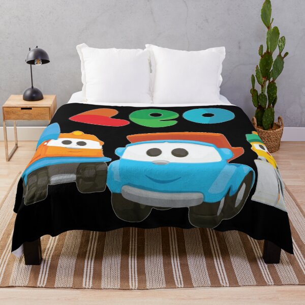 leo the truck, lifty and scoop Throw Blanket