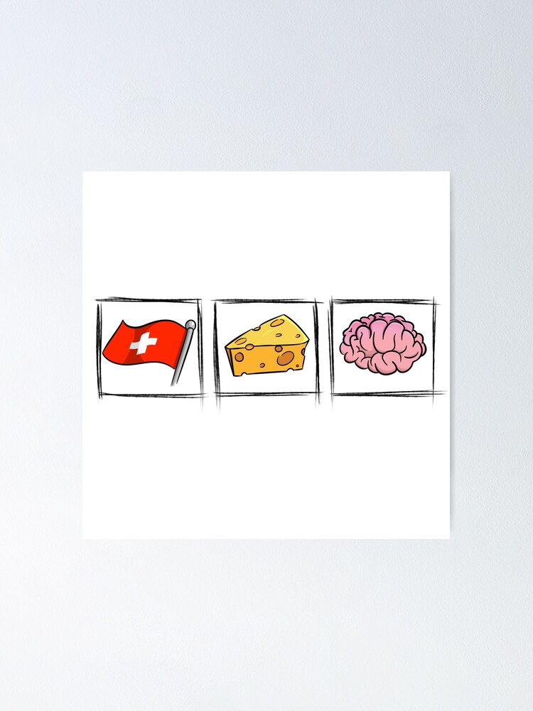 "Swiss Cheese Brain" Poster by MickeyHalligan Redbubble