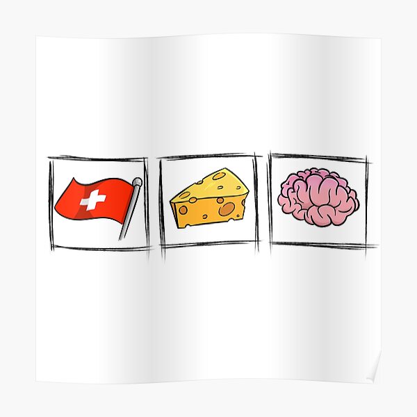 "Swiss Cheese Brain" Poster by MickeyHalligan Redbubble