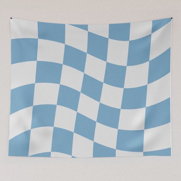 Item preview, White and baby blue checkered designed and sold by annaferarts.