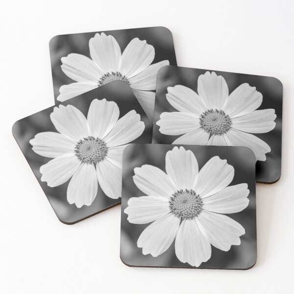 Item preview, White Cosmos Black And White Square designed and sold by Tanya C  Smith.