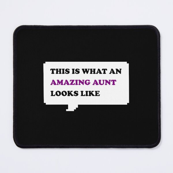Item preview, This Is What An Amazing Aunt Looks Like Funny Retro Arcade Speech bubble with Black and Purple text (dark mode) designed and sold by Deegital18.