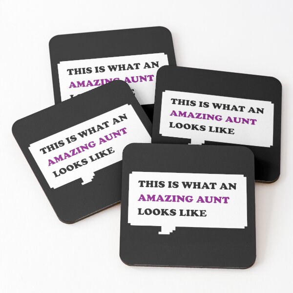 Item preview, This Is What An Amazing Aunt Looks Like Funny Retro Arcade Speech bubble with Black and Purple text (dark mode) designed and sold by Deegital18.
