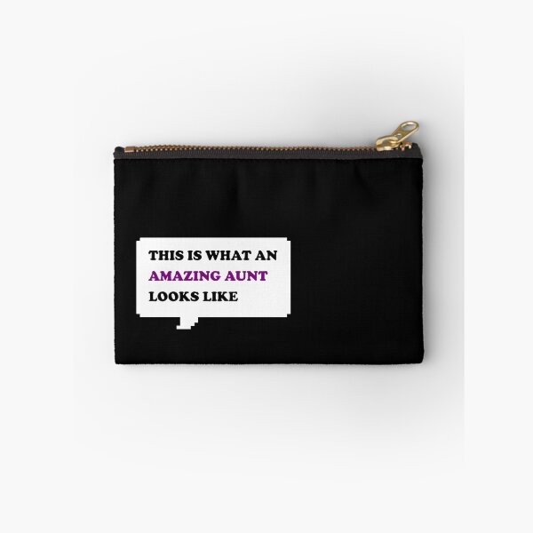Item preview, This Is What An Amazing Aunt Looks Like Funny Retro Arcade Speech bubble with Black and Purple text (dark mode) designed and sold by Deegital18.