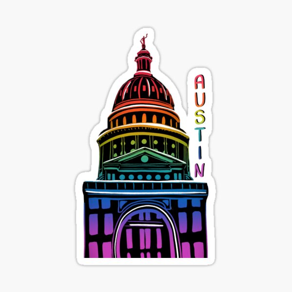 Item preview, Rainbow Austin Texas Capitol Building designed and sold by Zendays.