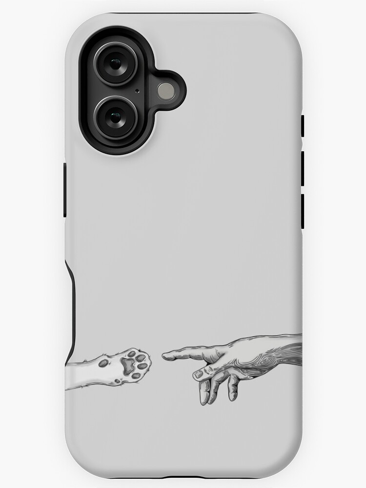 Thumbnail 1 von 4, iPhone-Hülle, Die Erschaffung Adams … und seines Haustiers. designt und verkauft von YourPalKel.