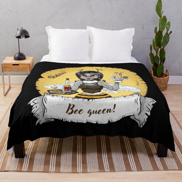 Item preview, The Bee Queen - Bee illustration, bee sticker, bee tshirt, bee character design, be queen designed and sold by DiiMotion.