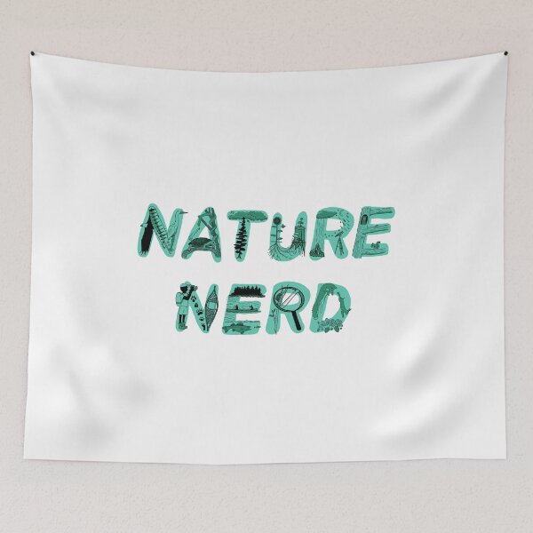 Item preview, Nature Nerd - Turquoise & White designed and sold by EcoElsa.