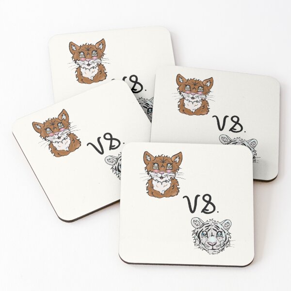 Item preview, Brown Cat Vs. White Tiger designed and sold by BioLushGraphics.