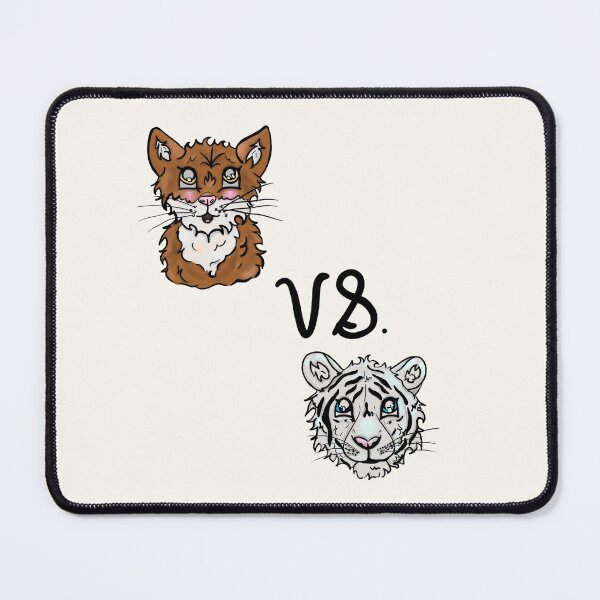 Item preview, Brown Cat Vs. White Tiger designed and sold by BioLushGraphics.