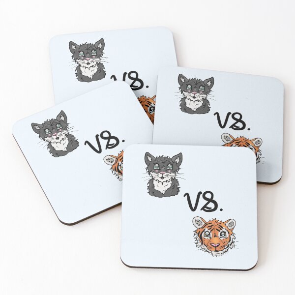 Item preview, Gray Cat Vs. Tiger designed and sold by BioLushGraphics.