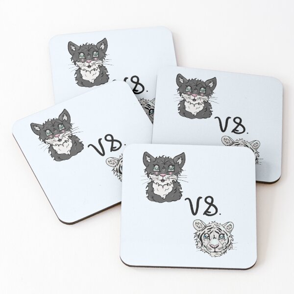 Item preview, Gray Cat Vs. White Tiger designed and sold by BioLushGraphics.