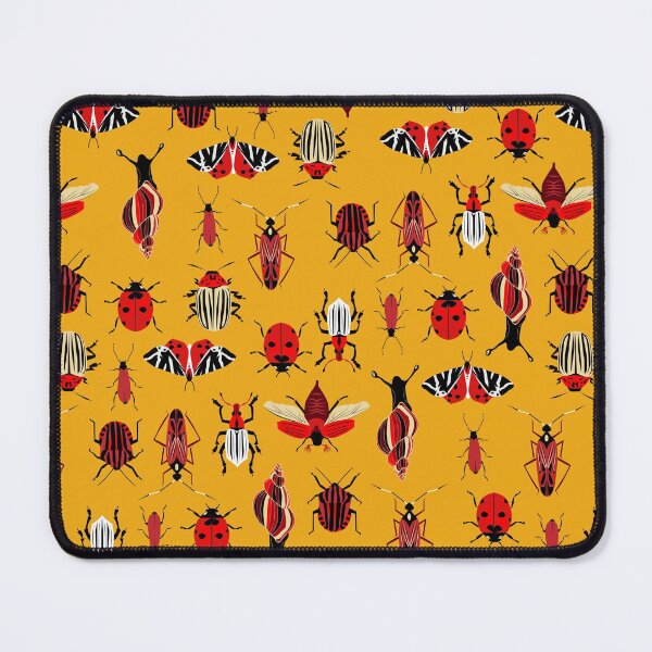 Item preview, red bugs on yellow designed and sold by kobyakov.