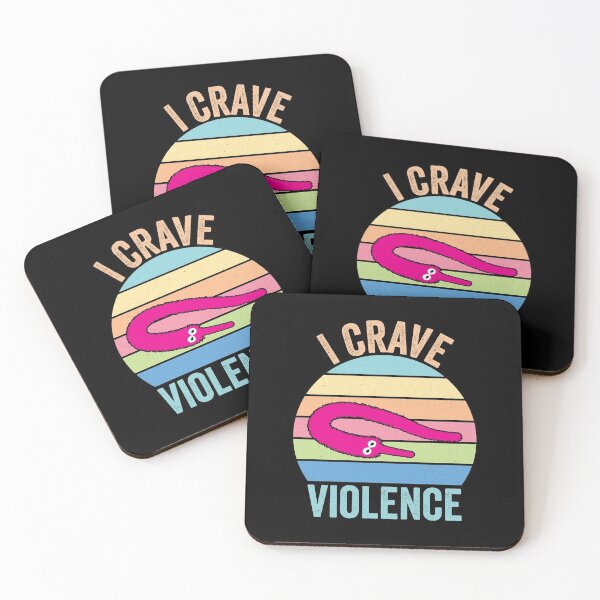 Item preview, Worm on a string - I crave violence  designed and sold by Oof Designs.