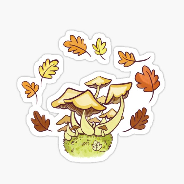 Item preview, Mushrooms Family With Leaves designed and sold by Arianna Pellegrini.