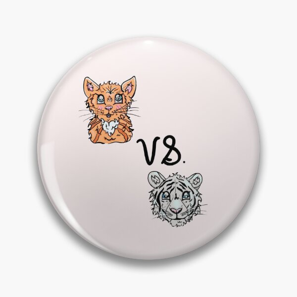 Item preview, Orange Cat Vs. White Tiger designed and sold by BioLushGraphics.