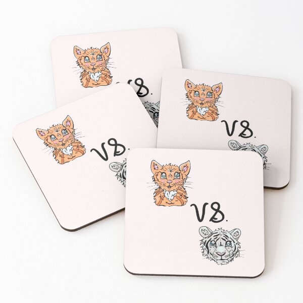 Item preview, Orange Cat Vs. White Tiger designed and sold by BioLushGraphics.